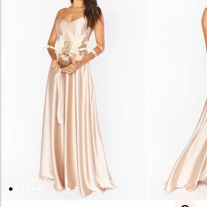 Showmeyourmumu faith maxi dress champagne satin luxe